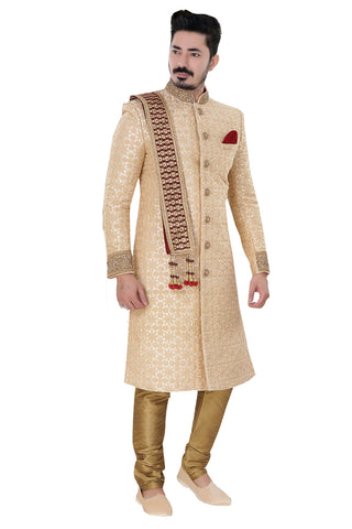 Sherwani (Custom Tailored) - (D.No.-1224) - FASHIONARM