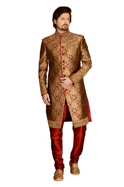 Sherwani (Custom Tailored) - (D.No.-1036) - FASHIONARM