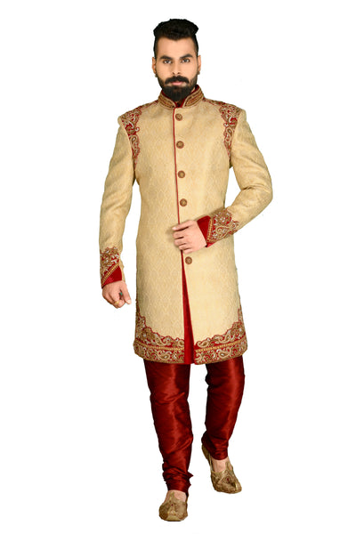 Sherwani (Custom Tailored) - (D.No.-1064) - FASHIONARM