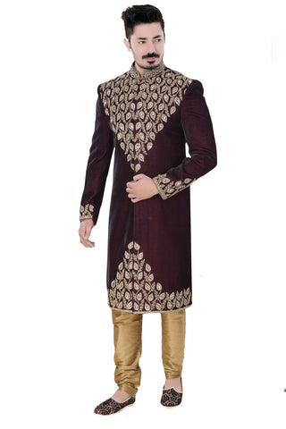 Sherwani (Custom Tailored) - (D.No.-1253) - FASHIONARM