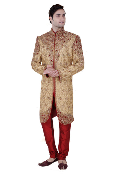 Sherwani (Custom Tailored) - (D.No.-1129) - FASHIONARM