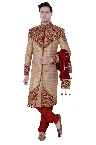 Sherwani (Custom Tailored) - (D.No.-1138) - FASHIONARM