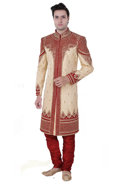 Sherwani (Custom Tailored) - (D.No.-1141) - FASHIONARM