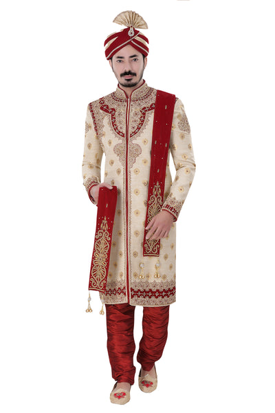 Sherwani (Custom Tailored) - (D.No.-1236) - FASHIONARM