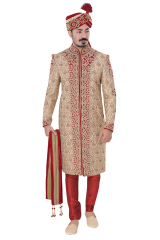Sherwani (Custom Tailored) - (D.No.-1233) - FASHIONARM