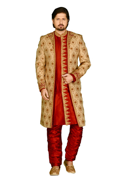Sherwani (Custom Tailored) - (D.No.-1105) - FASHIONARM