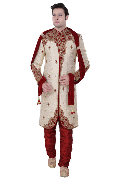 Sherwani (Custom Tailored) - (D.No.-1173) - FASHIONARM