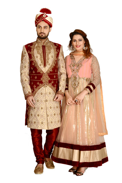Sherwani (Custom Tailored) - (D.No.-1117) - FASHIONARM
