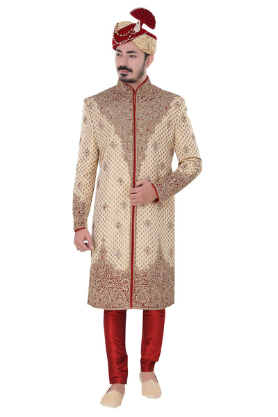Sherwani (Custom Tailored) - (D.No.-1252) - FASHIONARM