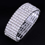 Six-Row Crystal Beads Bridal Bracelets - FASHIONARM