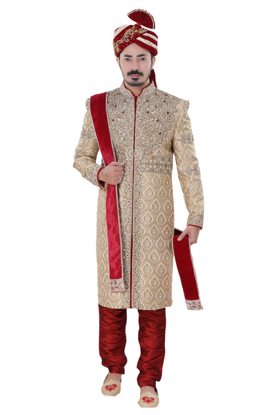 Sherwani (Custom Tailored) - (D.No.-1213) - FASHIONARM