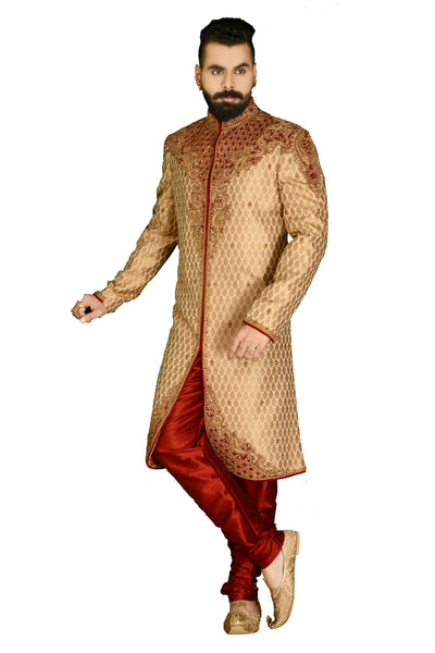 Sherwani (Custom Tailored) - (D.No.-1181) - FASHIONARM