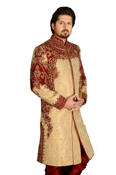 Sherwani (Custom Tailored) - (D.No.-1190) - FASHIONARM