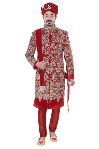 Sherwani (Custom Tailored) - (D.No.-1254) - FASHIONARM