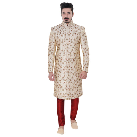 Sherwani (Custom Tailored) - (D.No.-1216) - FASHIONARM