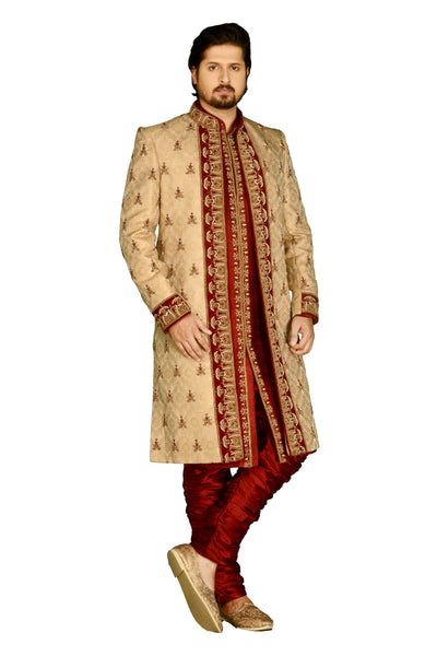 Sherwani (Custom Tailored) - (D.No.-1206) - FASHIONARM