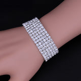 Six-Row Crystal Beads Bridal Bracelets - FASHIONARM