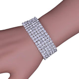 Six-Row Crystal Beads Bridal Bracelets - FASHIONARM