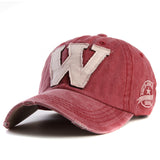 W Cotton Baseball Snapback Caps - FASHIONARM