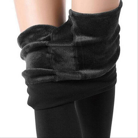 Warm High Waist Thick Velvet Leggings - FASHIONARM