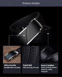 Genuine Leather Automatic Ratchet Buckle Belts - FASHIONARM