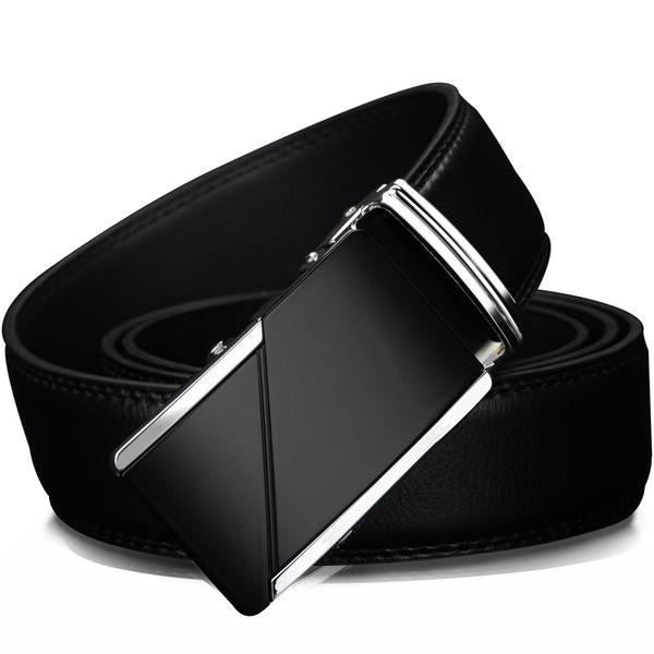 Genuine Leather Automatic Ratchet Buckle Belts - FASHIONARM