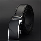 Genuine Leather Automatic Ratchet Buckle Belts - FASHIONARM