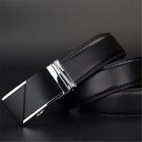 Genuine Leather Automatic Ratchet Buckle Belts - FASHIONARM
