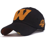 W Cotton Baseball Snapback Caps - FASHIONARM