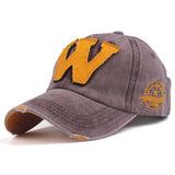 W Cotton Baseball Snapback Caps - FASHIONARM