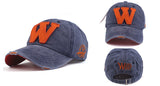 W Cotton Baseball Snapback Caps - FASHIONARM