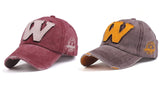 W Cotton Baseball Snapback Caps - FASHIONARM