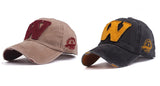 W Cotton Baseball Snapback Caps - FASHIONARM