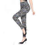 High Waist Soft Print Leggings - FASHIONARM