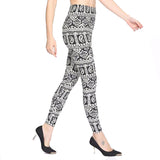 High Waist Soft Print Leggings - FASHIONARM