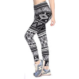 High Waist Soft Print Leggings - FASHIONARM