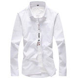 Solid Slim Fit Dress Shirts - FASHIONARM