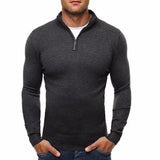 Turtleneck Zipper Slim Fit Sweatshirts - FASHIONARM