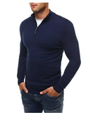 Turtleneck Zipper Slim Fit Sweatshirts - FASHIONARM