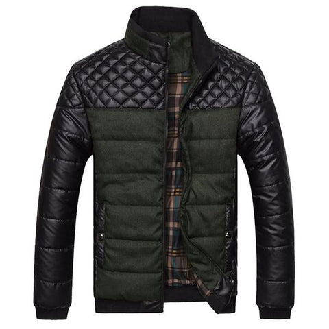 PU Patchwork Designer Jackets - FASHIONARM