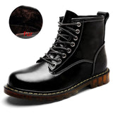 Genuine Leather Waterproof Ankle Boots - FASHIONARM